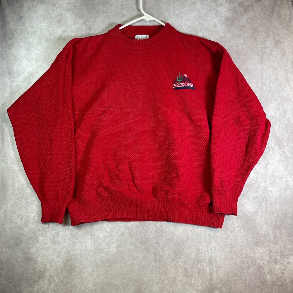 VINTAGE Arizona University Sweater Oak Creek Adult 2XL Red Wildcats Pullover USA